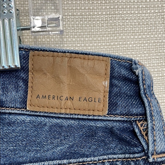 American Eagle Outfitters Dark Blue Flare Jeans - Picture 3 of 5